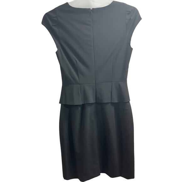 J. Crew Black Peplum Cap Sleeve Dress Size 2 Pre-owned‎ - Picture 2 of 4